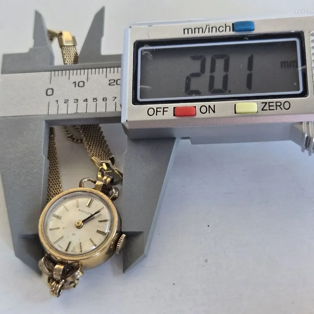 Vtg Ladies Baylor 17 Jewel Swiss Mechanical Watch Speidel For Parts Repair READ
